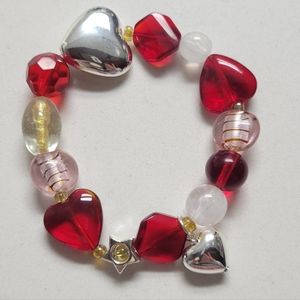 Beaded Bracelet  - Valentine Themed